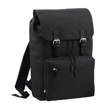 (One Size, Black/Black) Bagbase Vintage Laptop Backpack