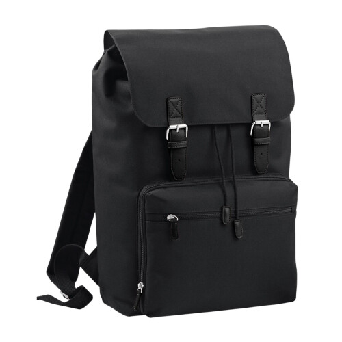BagBase (One Size, Black/Black) Bagbase Vintage Laptop Backpack