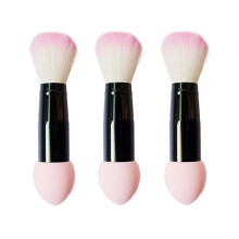 3pcs DoubleSided Makeup Brush Set for Foundation and Blush with Soft Dense Synthetic Bristles