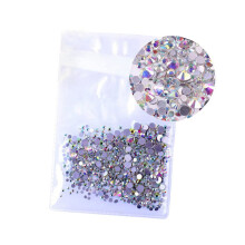1440pcs Crystal AB Flatback Nail Art Rhinestones Iridescent Color Shift for Nails and Crafts
