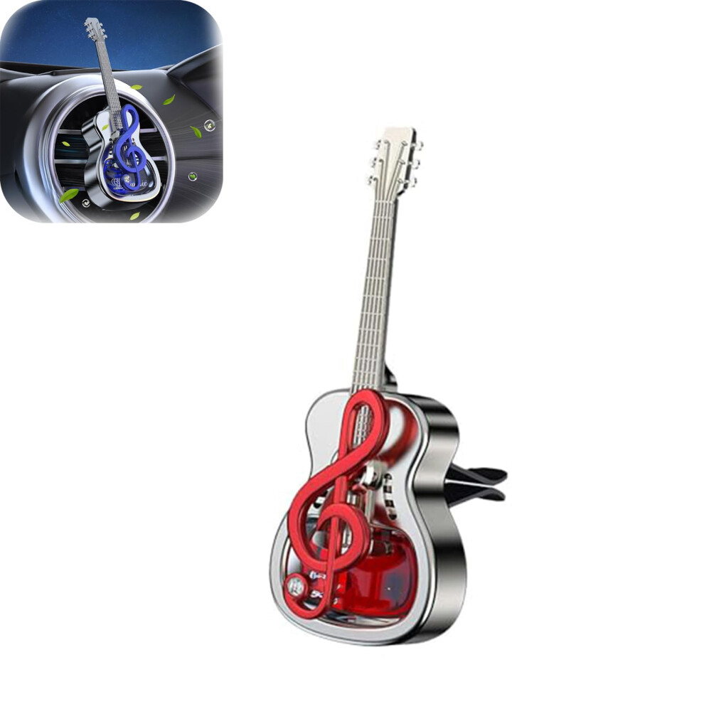 Guitar Shape Car Air Freshener Vent Clip With Longlasting Fragrance, Dragon Essential Oil Diffuser Red 9113335816725