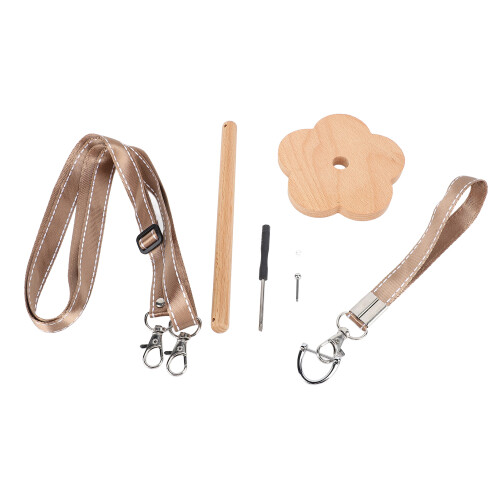 Wrist Yarn Holder Beech Wood, Base 9.5x9.5 cm 2