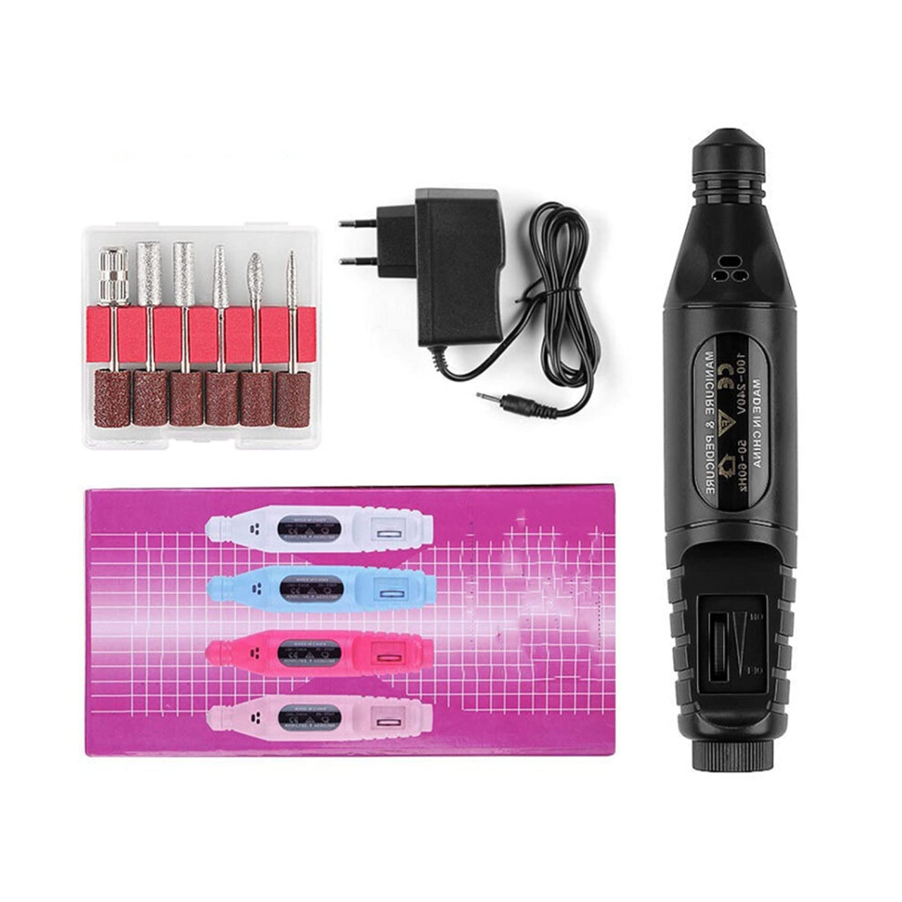 Professional Electric Nail Drill with Bits Set for Manicure Pedicure Acrylic Gel Nails