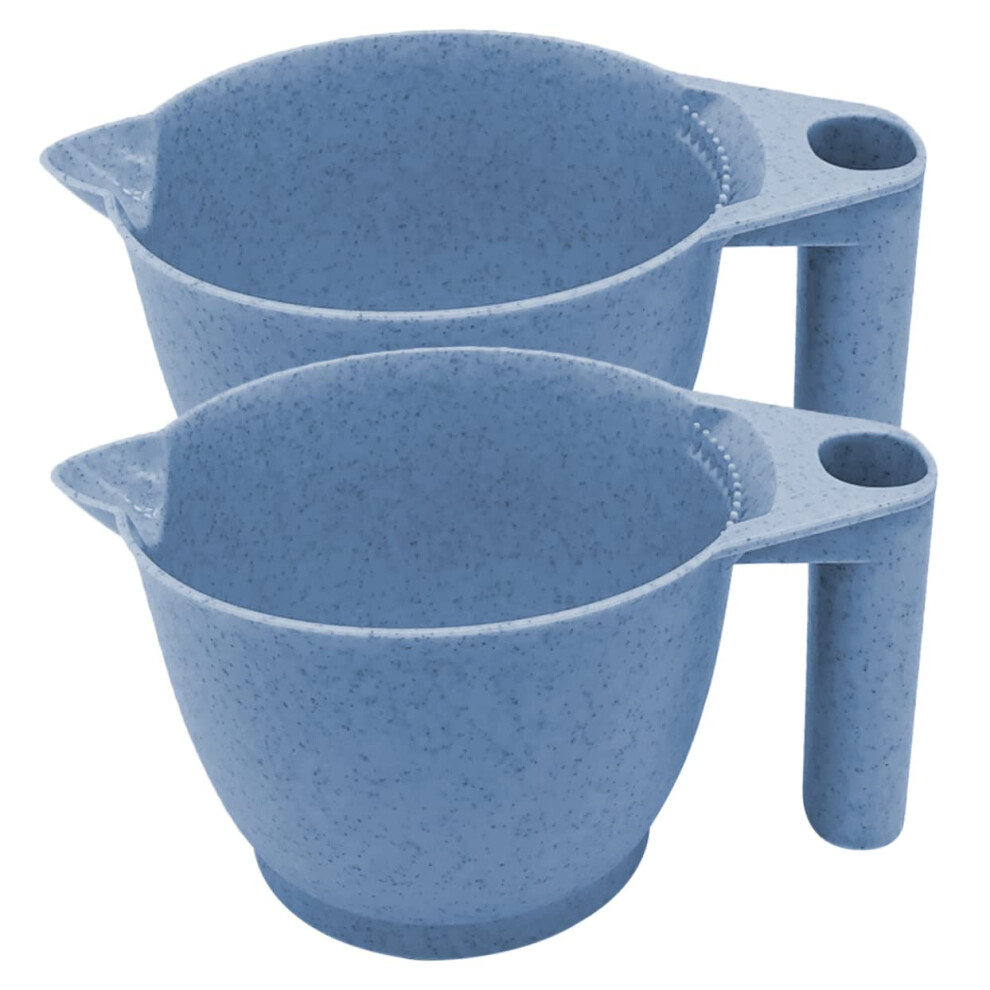 2pcs Steel Hair Dye Mixing Bowl with Handle, Reusable Salon Hair Color Bowl Set