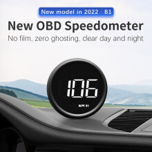 OBDII Speedometer Head-Up Display B1, 2" Multi-Function Car Detector, Black