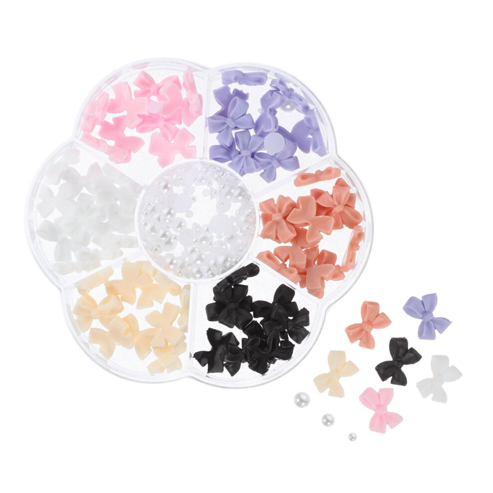 Pearl Nail Charms Bow Design Resin Decorations for Elegant Manicure and Versatile Nail Styling