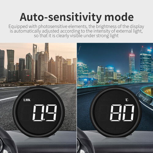 OBDII Speedometer Head-Up Display B1, 2" Multi-Function Car Detector, Black 1