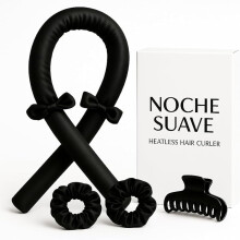 Heatless Hair Curler Set with Satin Rod Headband for Overnight Styling and Frizz Curls