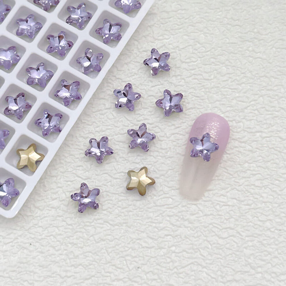 10 Pcs Heart and Butterfly Nail Charms Shiny Pointed Back Crystal Rhinestones for Nail Art