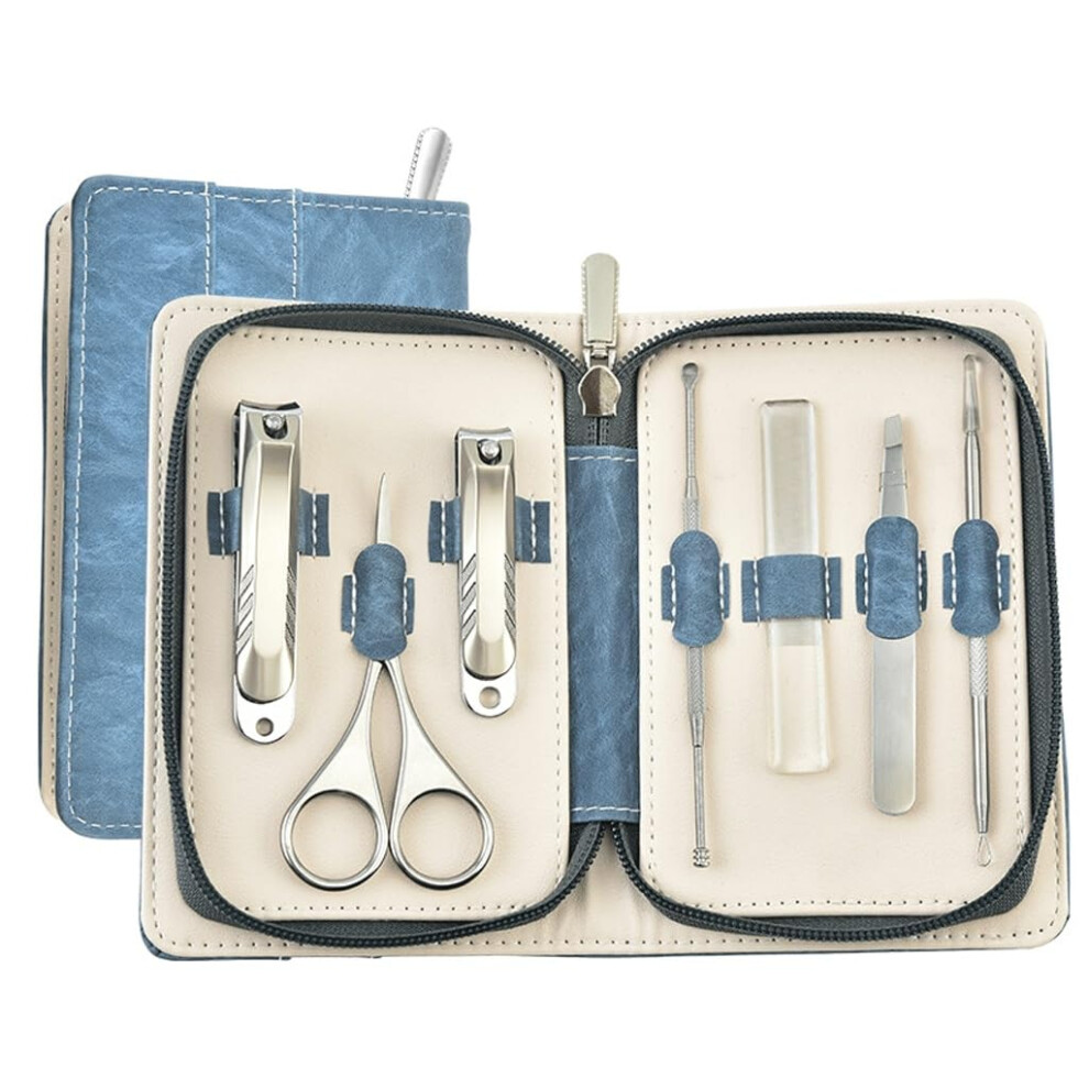 7Piece Stainless Steel Nail Clippers Set for Professional Manicure Pedicure, Compact Travel Size