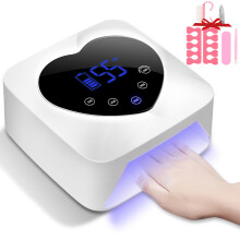 UV LED Nail Lamp 72W Rechargeable Cordless Gel Nail Dryer with Timer and Auto Sensor for Salon