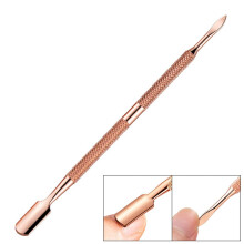 Stainless Steel Cuticle Pusher Set with Rose Gold Finish for Precise Cuticle Removal