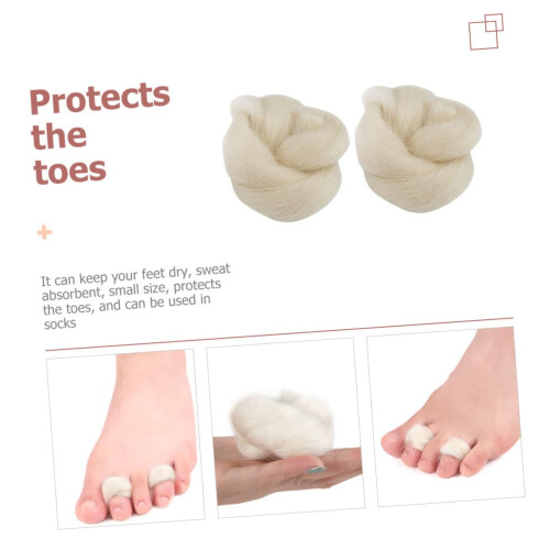 Wool Toe Separators for Overlapping Toes, Soft Breathable Spacers for Daily Use,  Heels 1