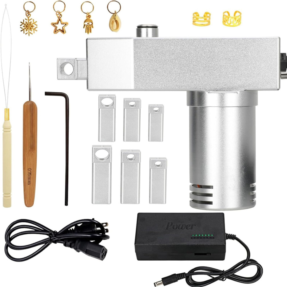 Unisex Electric Dreadlock Machine With Fast Onehand Operation, Stainless Steel Automatic Hair Braider For Diy Extensions