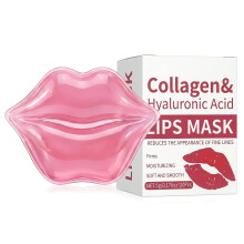 20pcs Collagen Lip Mask with Hyaluronic Acid – Deep Hydration Gel Pads for Dry and Chapped Lips