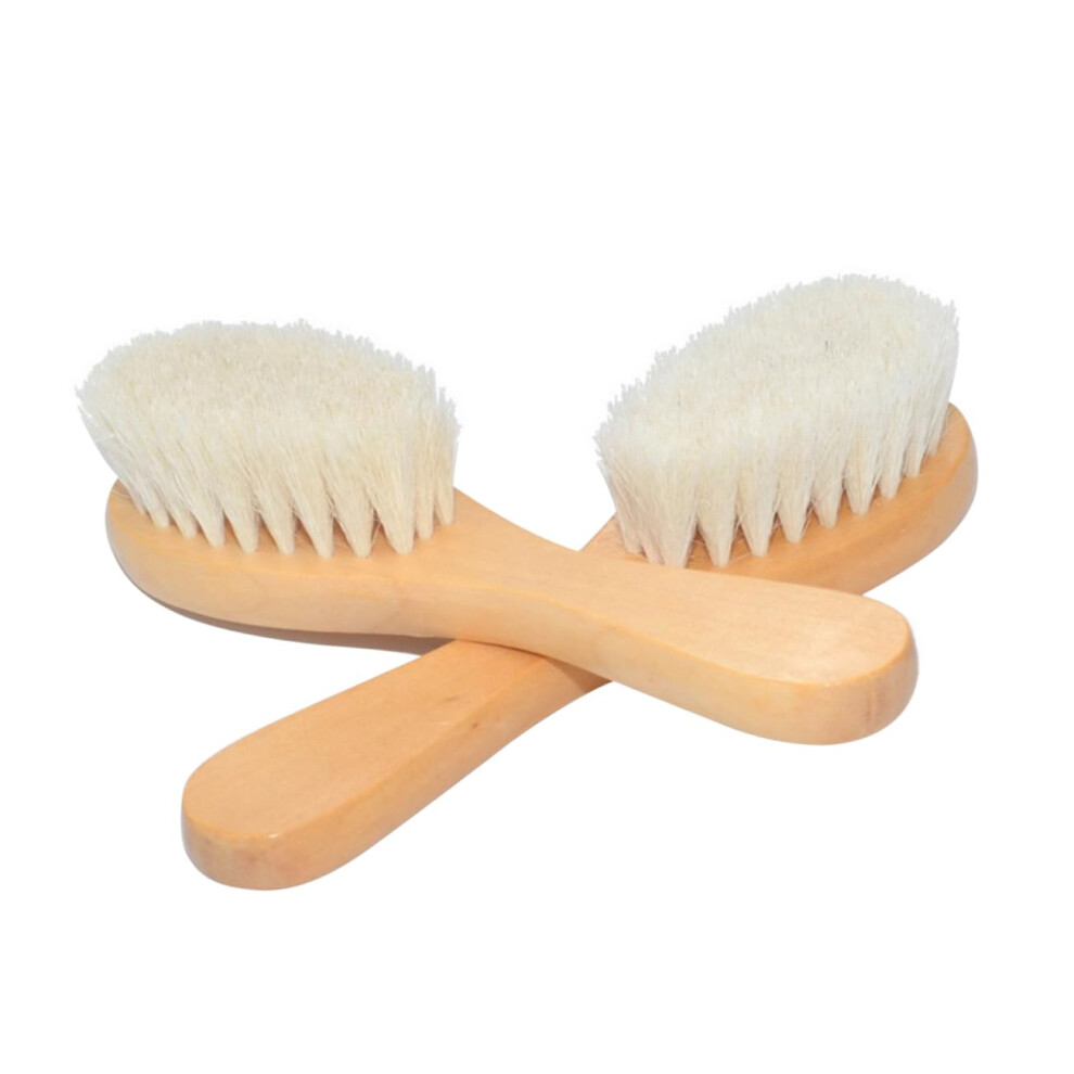 Bath Brush With Ergonomic Wooden Handle And Gentle Bristle Scrubbing For Kids Massage Light