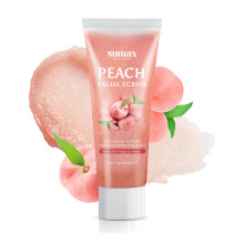 Peach Facial Scrub Exfoliating Face and Body for Glowing Skin Hydrating Gentle Pore Minimizing 1.76oz