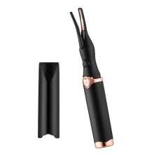 Electric Heated Eyelash Curler with Three Heat Settings and USB Fast Charging for Women, Black