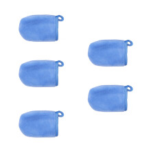 Microfiber Makeup Remover Cloth Set, Soft Flannel Reusable Face Cleansing Towels, Dark Blue