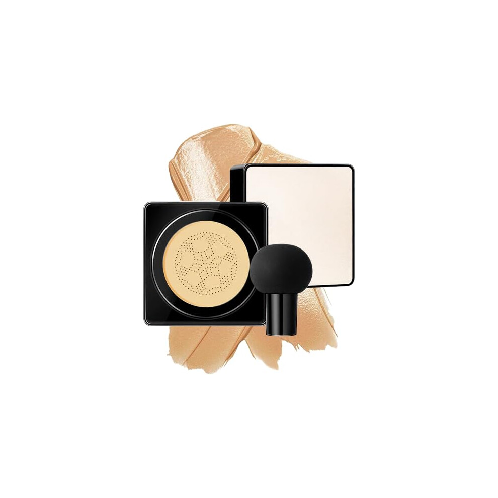 Air Cushion CC Cream Mushroom Head  Full Coverage LongLasting Waterproof Cushion Foundation Buff Beige