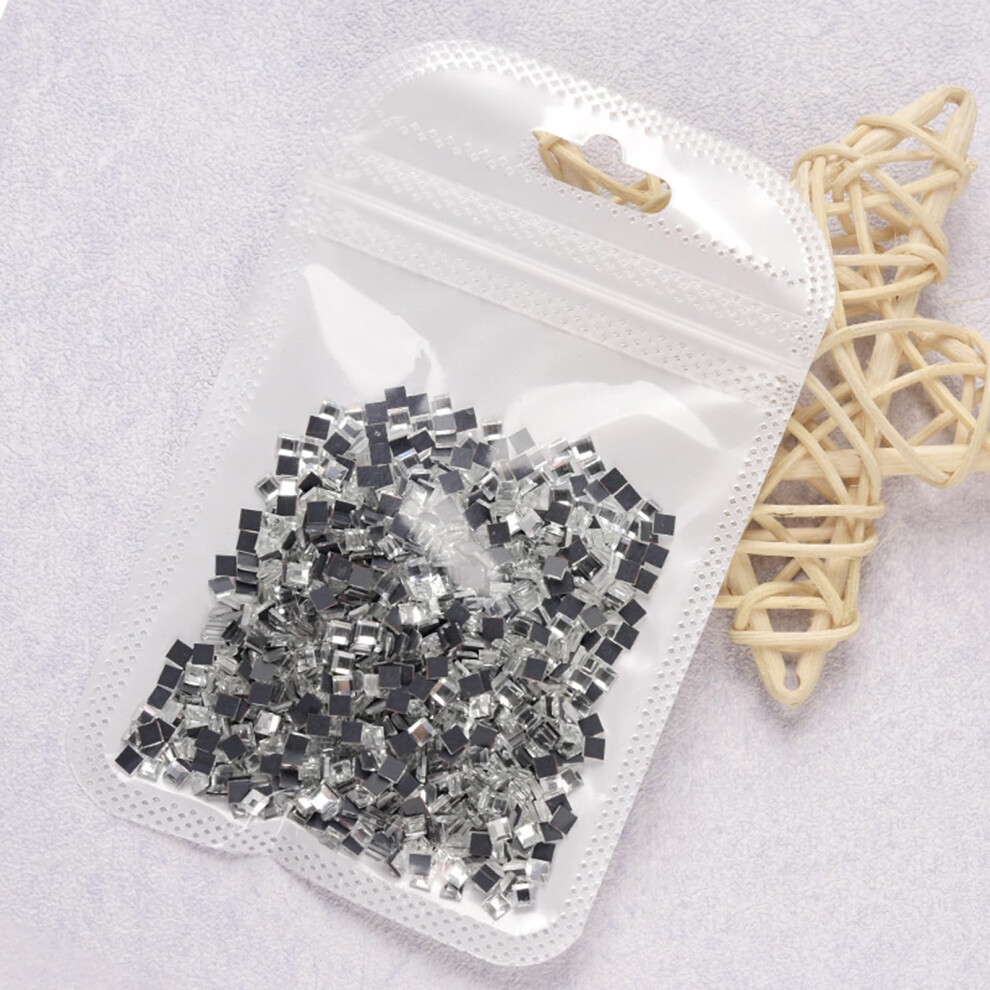 1000pcs Nail Art Rhinestones Kit with Bright Sparkle 3D Nail Decorations, MultiSize Gems Set