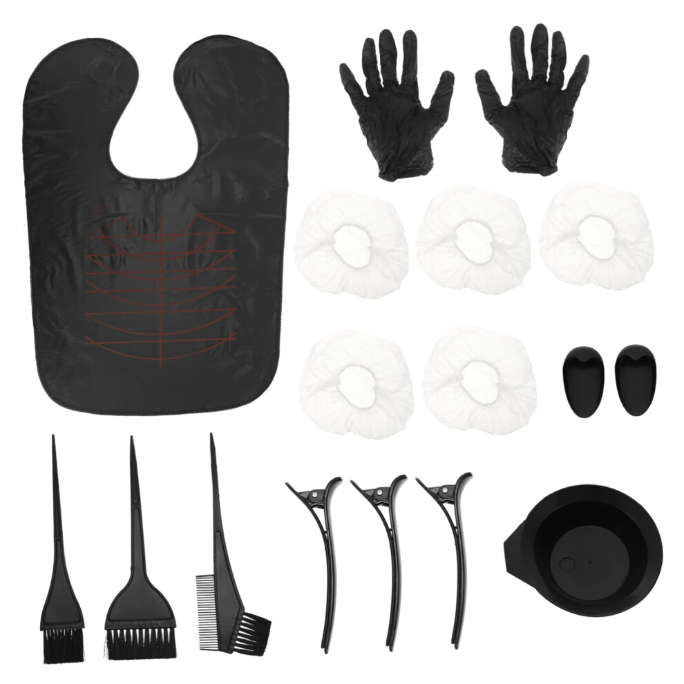 Hair Coloring Kit with Mixing Bowl, Brush and Comb Set for Precise Mess Dyeing at Home or Salon