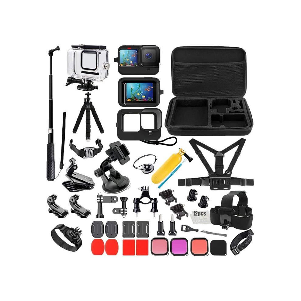 Action Camera Accessory Kit, Accessory Kit Compatible With Gopro 9 10 11 12, Action Camera Accessories For Hero 9301941312261