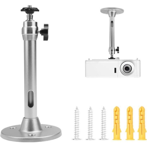 Ceiling Projector Mount, Universal 360 Rotating Aluminum Projector Bracket, Wall Projector Mount for
