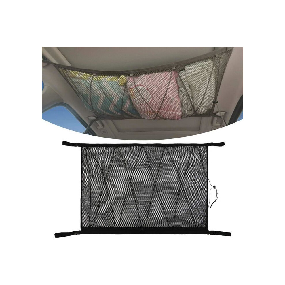 Car Storage Net, Universal Car Roof Bag With Zipper, (Drawstring Net) Black 9301941336199