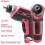 3.6V Pink Electric Screwdriver - Cordless Drill Driver with Tool Set - Complete Tool Box - Martea 5