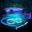 Universal car cold air intake hose kit, 76 mm/3 inch, blue filter system 4