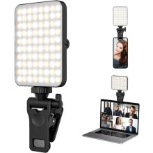 Wiederaufladbare Selfie-Leuchte und aufsteckbare Handyleuchte für iPhones – LED-Handyleuchte mit einstellbarer Helligkeit, von