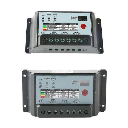 30A Dual Battery Solar Panel Charge Controller for 24V and 12V Batteries 1