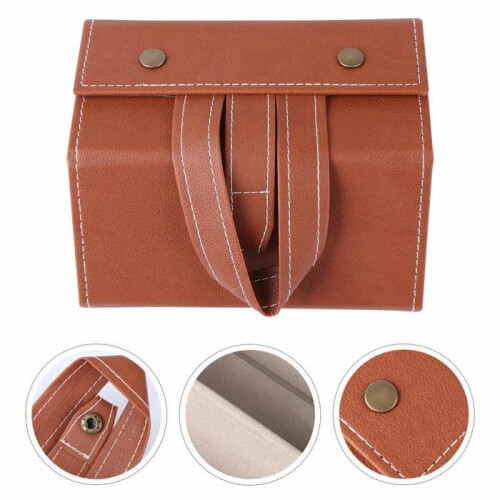 Travel sunglasses storage case, multi-compartment PU portable storage box for glasses, su 2