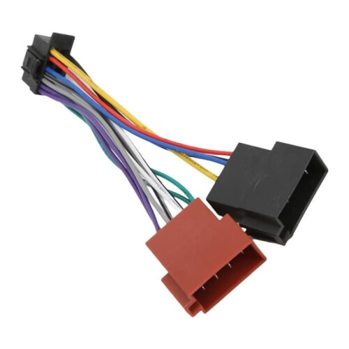 Radio harness adapter - AKOZON - ISO - Compatible with Sony JVC - Easy installation - ABS material 1