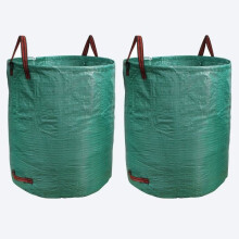 2x 500L Heavy Duty Gartenabfallsack Wiederverwendbare Gartentasche Grasblätter