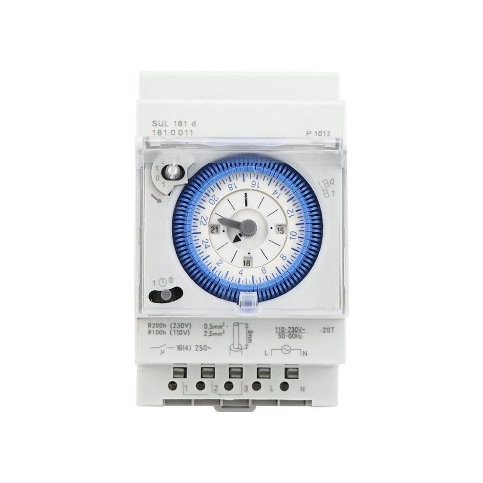 Sul181d Mechanical Timer 15 Minutes 24 Hours Relay Time Switch 250Vac 16A-Lat 9301941304501