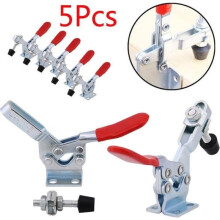 Kniehebelklemme, 5 Stück GH-225-D Schnellspann-Kniehebelklemmen Handwerkzeug Horizontale Basis Zimmermanns-Kniehebelklemme