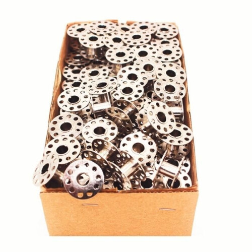20PCS - Sewing Machine Bobbins - Silver Metal Thread Spools for Sewing Machine Sewing Tool - BEMSM 2