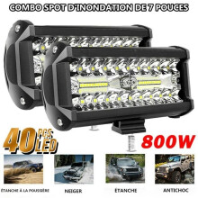 2 Stück 800W quadratische LED-Arbeitsscheinwerfer DC 9V-30V Quad Truck Boot Traktor Offroad wasserdicht