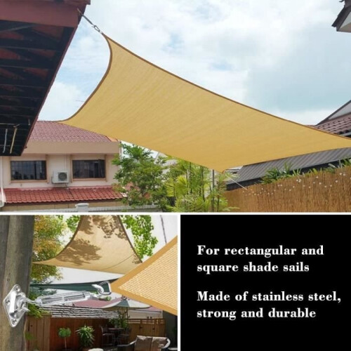 Stainless Steel Shade Sail Fixing Kit - Hardware Accessories for Triangular Shade Sails 2