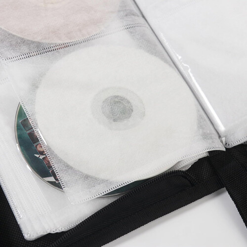 80 Disc CD DVD Storage Case with Durable AntiScratch Protection Mercerized Fabric Carrying Bag 2