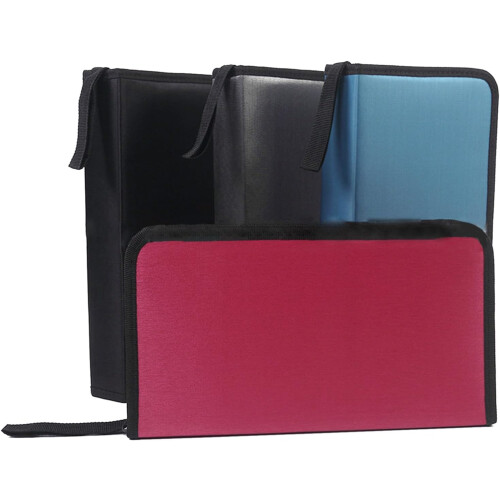 80 Disc CD DVD Storage Case with Durable AntiScratch Protection Mercerized Fabric Carrying Bag 1