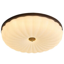 LED Ceiling Light Flush Mount Ultra Thin Dimmable Round Lamp for Bedroom Kitchen 50x9cm Brown