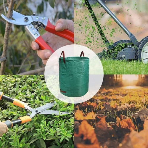 2x 500L Heavy Duty Gartenabfallsack Wiederverwendbare Gartentasche Grasblätter 1