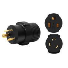 NEMA L630P to 650R 240V 30A TwistLock Generator to Welder Power Cord Adapter Connector