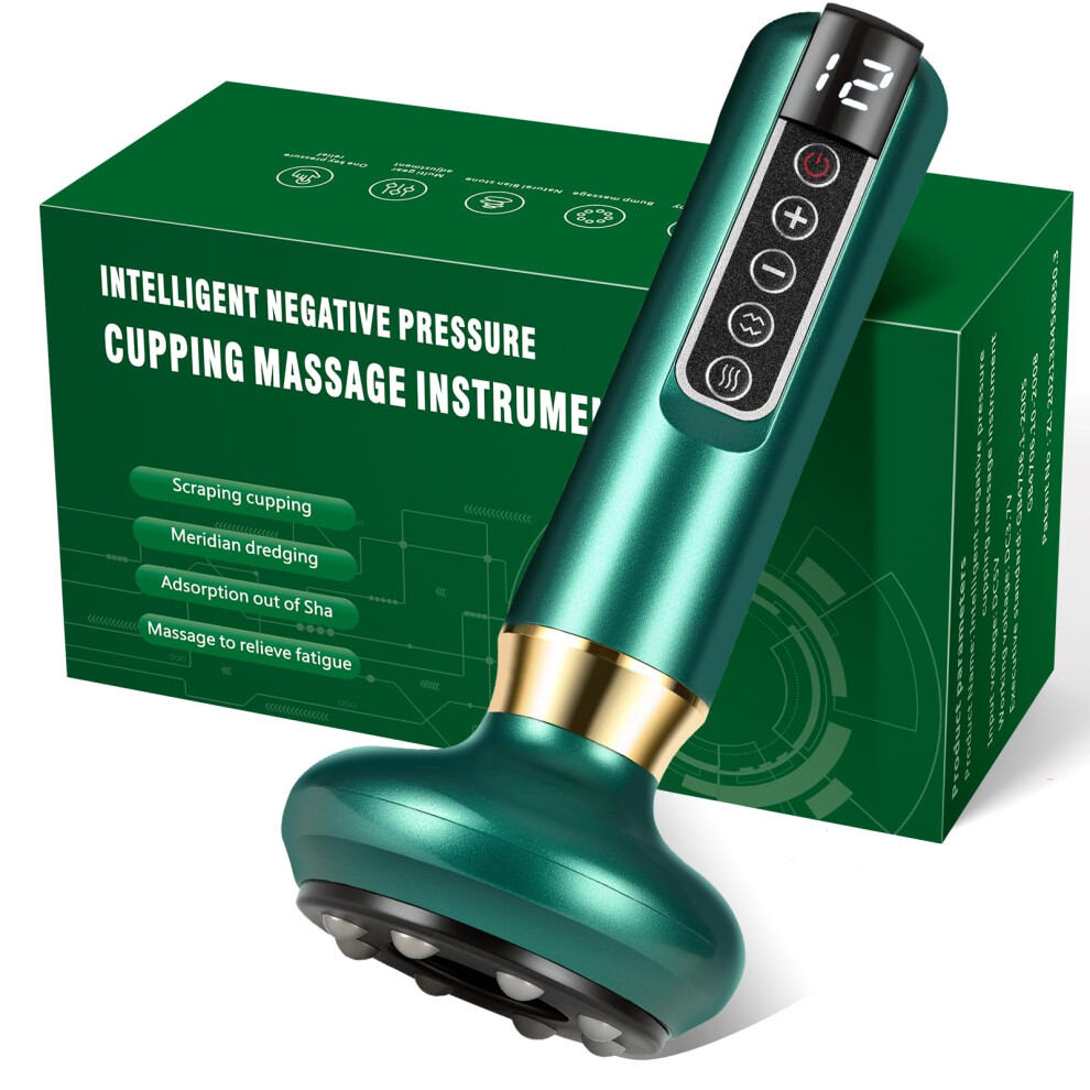 Electric Cellulite Massager with Heat and 12Level Suction for Legs and Thighs, Rechargeable Cordless