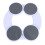 4pcs Round Tray Turntable Expandable, ABS/Silicone 7