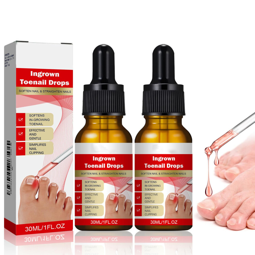 Ingrown Toenail Treatment Drops with Precision Brush for Rapid Nail Softening and Pain Relief â 2PCS