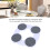 4pcs Round Tray Turntable Expandable, ABS/Silicone 3